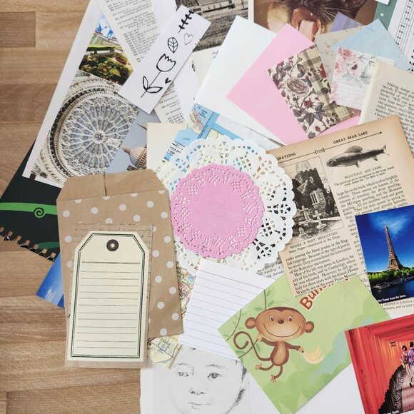 70 + Piece Ephemera Lot Junk Journal Scrapbooking Paper Supplies Mixed Bundle - Picture 5 of 8